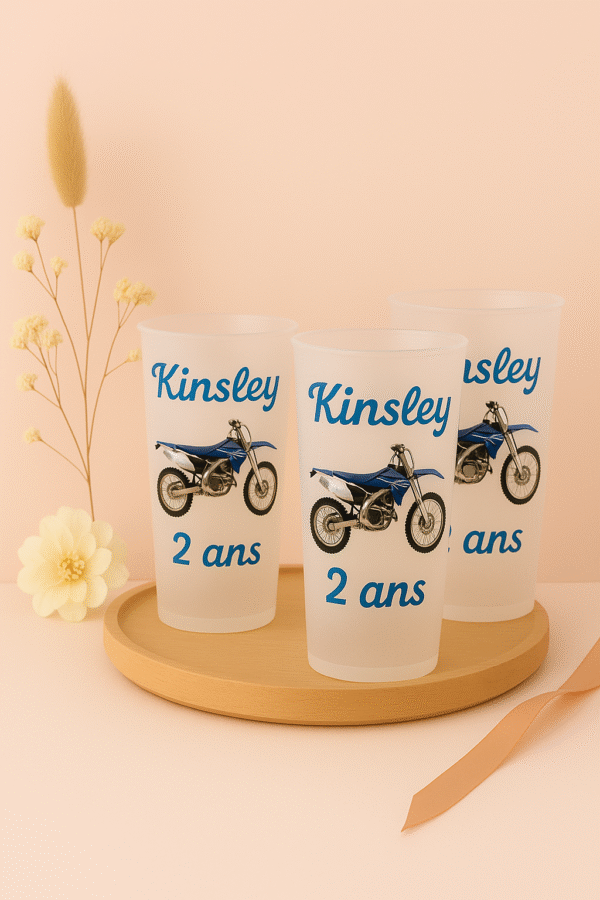 Gobelets anniversaire baptême Yamaha